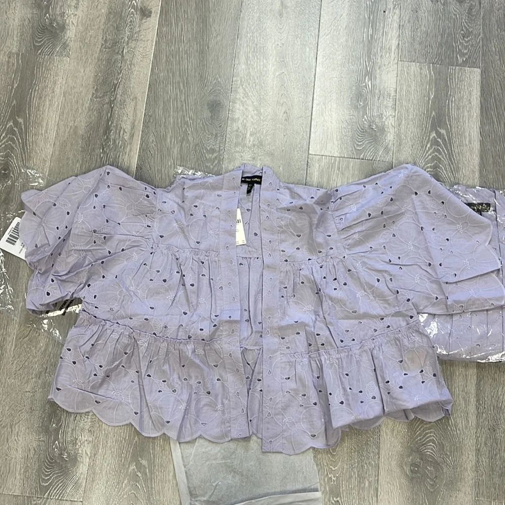 Anthropologie Cropped Eyelet Cardigan NWT - One Size Fits All - Picture 10 of 10